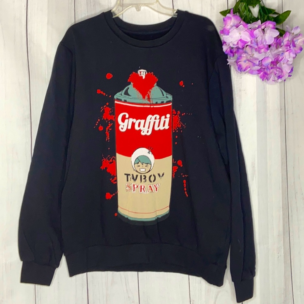 TV Boy Black Graffiti Soup Sweatshirt